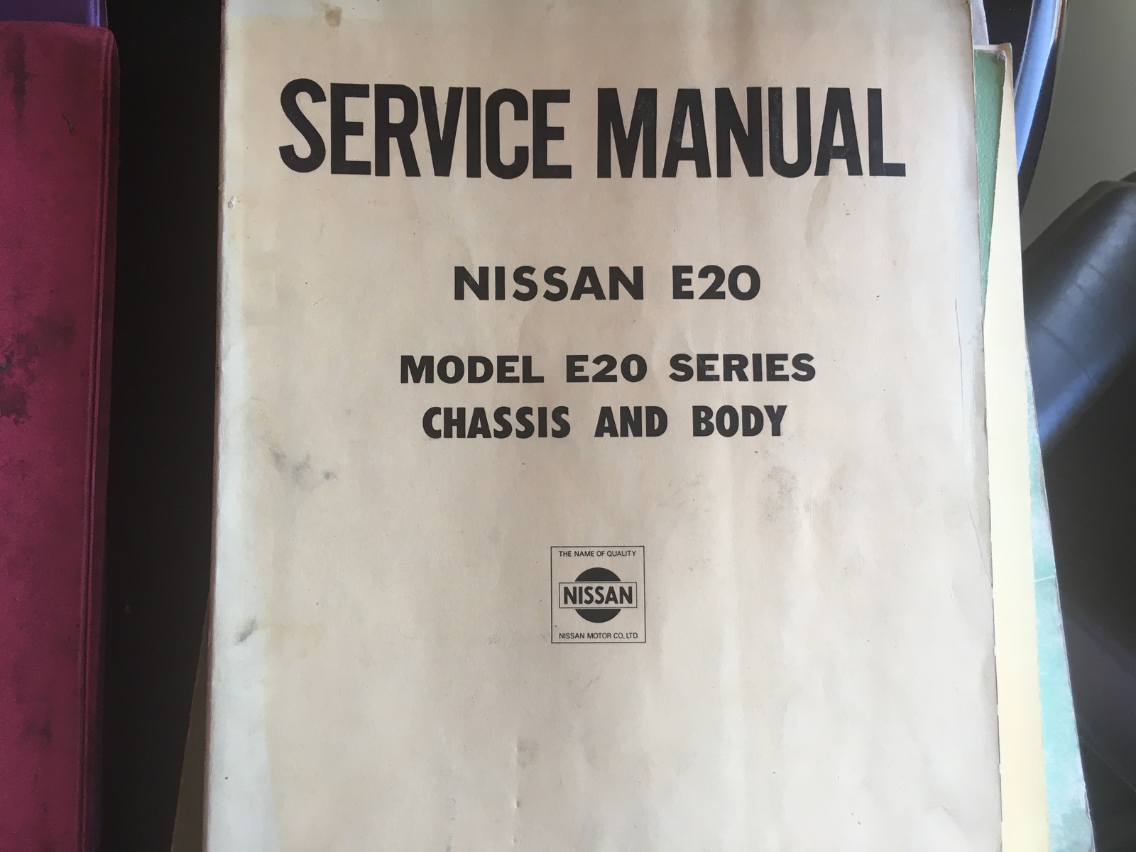 NISSAN E20 SERIES CHASSIS AND BODY NISSAN WORKSHOP SERVICE MANUAL