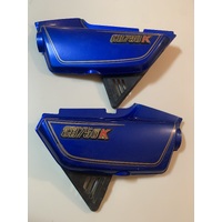 HONDA CB 750 K LEFT AND RIGHT PLASTIC SIDE COVER BLUE SEE PICS 83700 83600 425