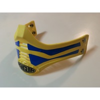 PENGUIN VMX BMX OPEN FACE HELMET CLIP ON NOSE MOUTH GUARD EXTENSION YELLOW