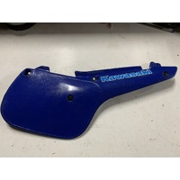 KAWASAKI KX 60 RIGHT SIDE BLUE PLASTIC SIDE COVER NUMBER PLATE 