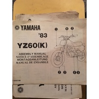 YAMAHA YZ60K 1983 ASSEMBLY MANUAL