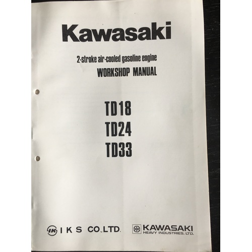 KAWASAKI 2 STROKE TD18-TD24-TD33  WORKSHOP SERVICE MANUAL