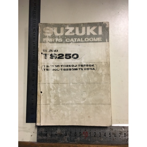 SUZUKI TS 250  A M L K J R  PARTS  MANUAL CATALOGUE