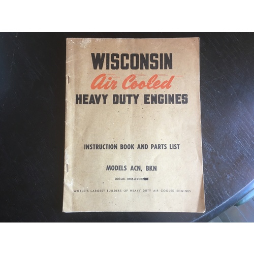 WISCONSIN AIR COOLED 3HP  60HP WORKSHOP SERVICE MANUAL