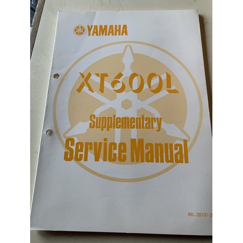 YAMAHA XT 600 L SUPPLEMENTARY SERVICE / WORKSHOP MANUAL 49L-28197-20 WIRING DIAGRAM 1983