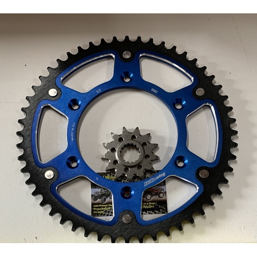 KTM HUSQUVARNA HUSABERG 52 BLUE T REAR 13 T FRONT STEALTH SUPER SPROX SPROCKETS