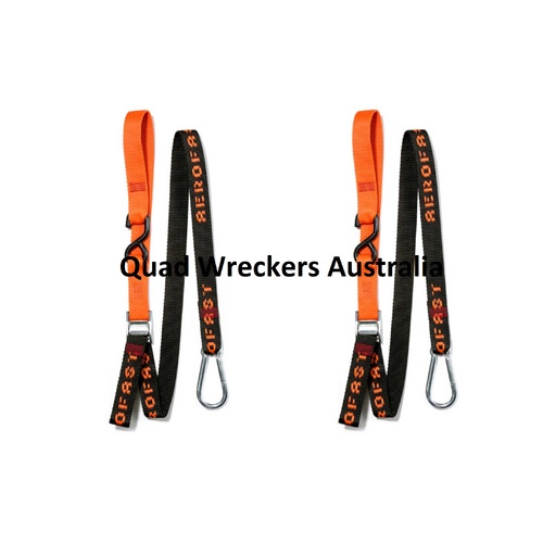 AEROFAST MOTORCYCLE TIE DOWN STRAPS ORANGE BLACK 37 mm 2 METER LONG KTM YZ CR RM