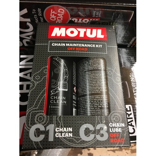 MOTUL OFF ROAD CHAIN CARE MINI PACK C3 LUBE C1 CLEAN