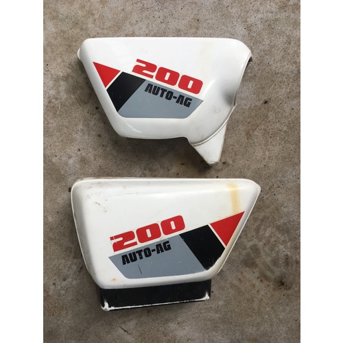 HONDA CT 200 AUTO AG LEFT & RIGHT SIDE PLASTIC COVER WHITE