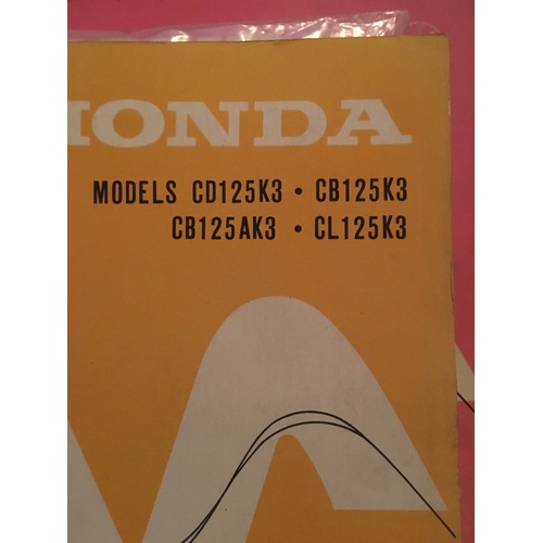 HONDA CD125K3 CB125K3 CB125AK3 CL125K3   PARTS  MANUAL-S