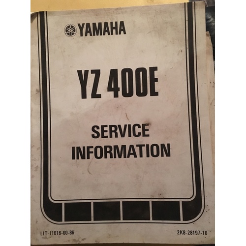 YAMAHA YZ400E SERVICE INFORMATION  MANUAL