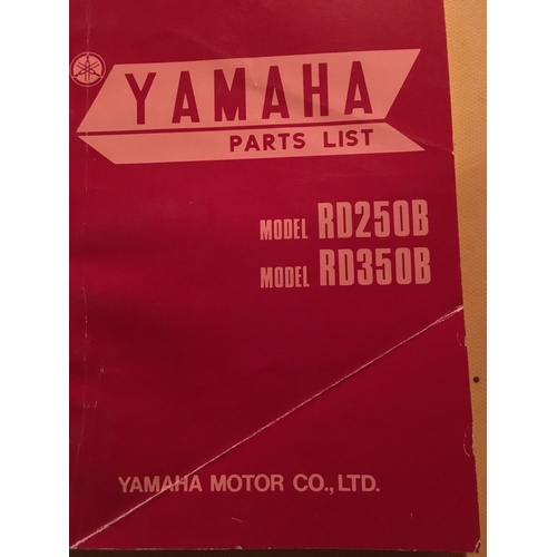 YAMAHA RD250B RD350B PARTS  MANUAL