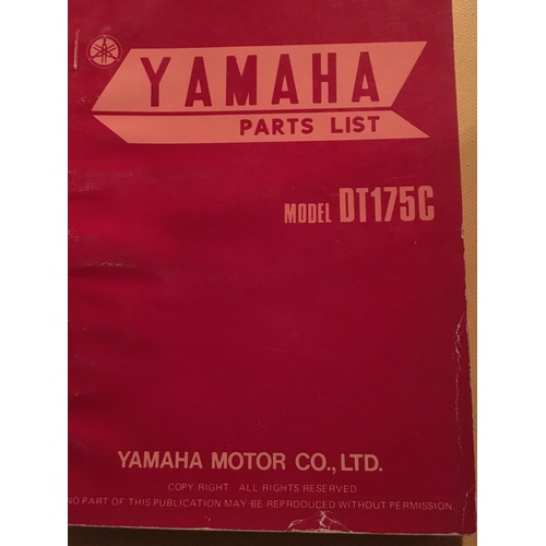 YAMAHA DT175C PARTS  MANUAL