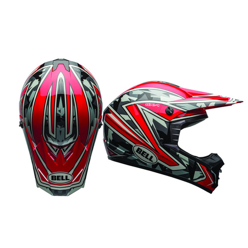 BELL SX-1 EXC WHIP RED RACE HELMET MX  DIRT BIKE SIZE MEDIUM