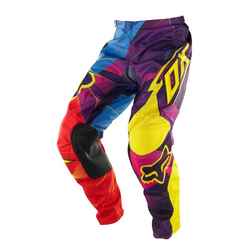 KIDS 180 FOX RADEON MX PANTS BLUE - MULTI PURPLE YELLOW SIZE 4