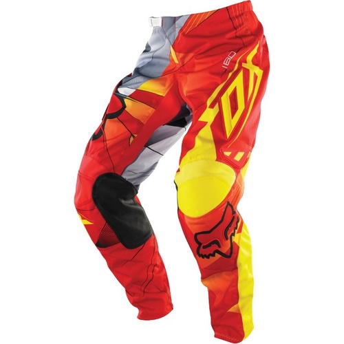 KIDS 180 FOX RADEON MX PANTS  RED YELLOW SIZE 4