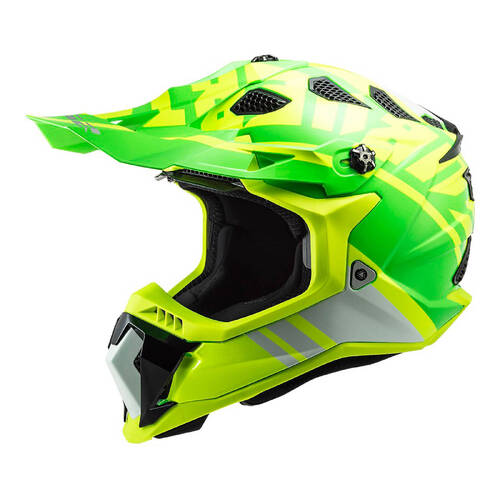 LS2 MEDIUM SUBVERTER EVO HELMENT GREEN / YELLOW HI VIS GAMMAX LS700