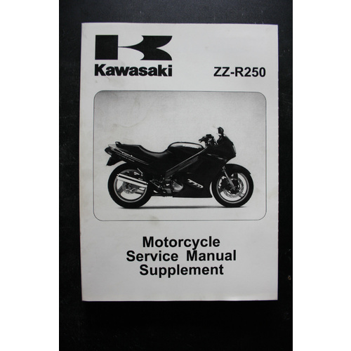 GENUINE KAWASAKI SERVICE WORKSHOP MANUAL SUPPLEMENT 1990-2003 ZZ-R250