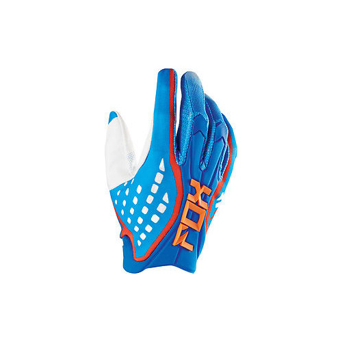 FOX RACING MX FLEXAIR RACE GLOVES BLUE / ORANGE  SIZE XL  EXTRA LARGE