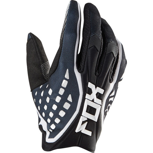 FOX RACING MX FLEXAIR RACE GLOVES  BLACK / WHITE  SIZE XL  EXTRA LARGE