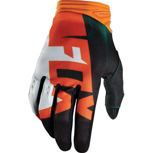 FOX RACING MX DIRT PAW GLOVE ORANGE /  BLACK / GREEN   SIZE XL / EXTRA LARGE