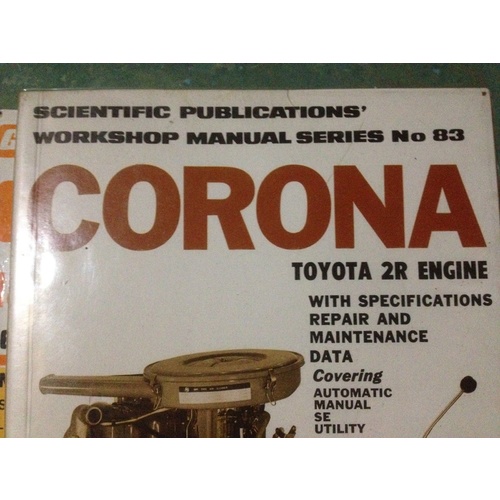 TOYOTA CORONA 2R ENGINE 1490-1587 AUTO/MANUAL SCIENTIFIC   WORKSHOP MANUAL