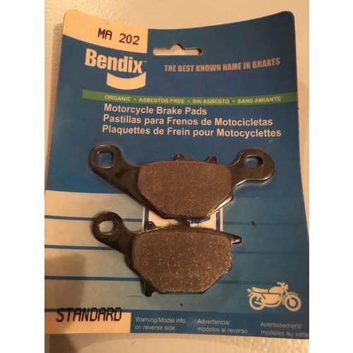 BENDIX BRAKE PADS SUZUKI RM 80 85 DRZ 125 KAWASAKI KLX 125 FRONT   MA 202