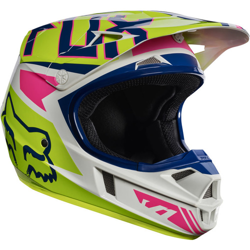  FOX RACING JUNIOR V1 FALCON MULIT COLOR  HELMET MX DIRT BIKE SIZE YOUTH LARGE