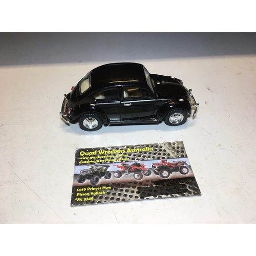 VOLKSWAGEN VW CLASSIC BEETLE BUG MODEL DIECAST 1:32 SCALE BLACK