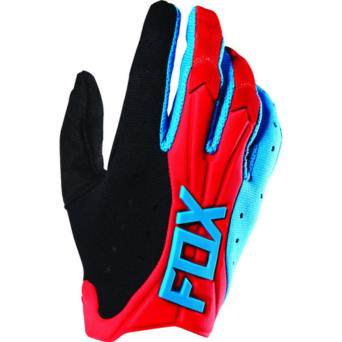 FOX RACING MX FLEXAIR RACE GLOVES BLUE RED BLACK  SIZE LARGE