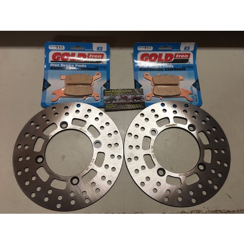 YAMAHA GRIZZLY YFM 550 700 FRONT BRAKE DISC & PADS LEFT AND RIGHT  606 252 253